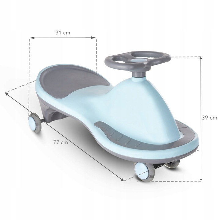 Jeździk grawitacyjny KIDWELL ROLLO kółka świecące LED jak Skiddou Bjorg