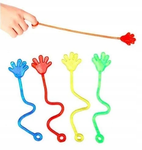 ŁAPKI ŻELOWE KLEJĄCE PACŁAPKA GUMOLEPKI LEPKI 12x ŁAPKA LEPKA ZABAWKA GRA