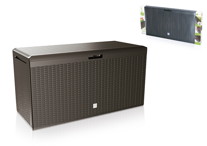 Skrzynia Ogrodowa BOXE RATAN PLUS 2w1 Ciemny brąz - UMBRA