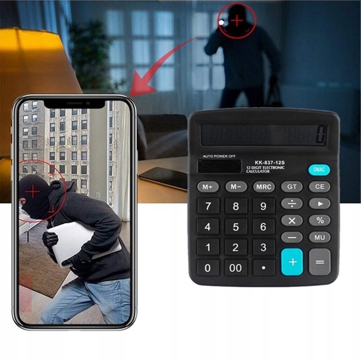 KALKULATOR MINI KAMERA SZPIEGOWSKA FULL HD WIFI