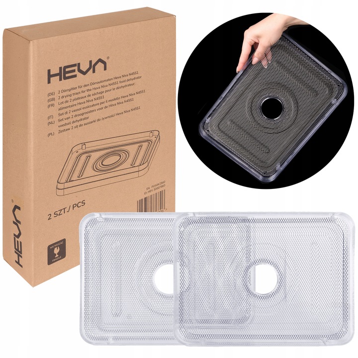 Sita do suszarki HEVA NIVA ze stali nierdzewnej 3D wymienne dodatkowe 2 SZT