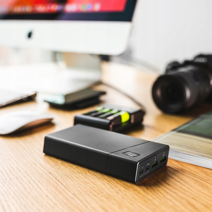 POWER BANK 20000mAh GREEN CELL 18W PD USB-C QC POWER DELIVERY QUICK CHARGE