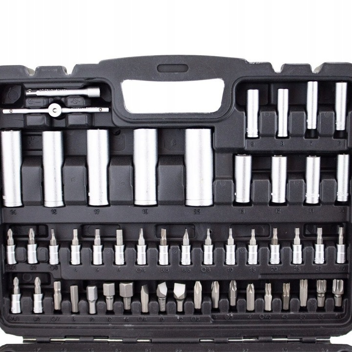 Zestaw Kluczy Nasadowych w Walizce Grzechotka 108 Elementów