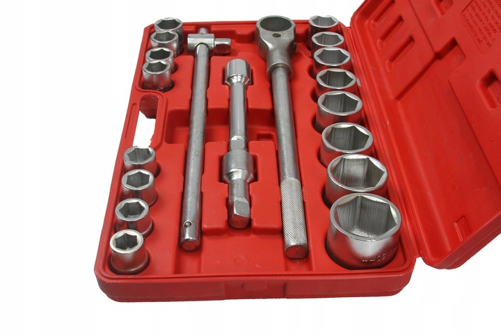 KLUCZE NASADOWE 21PCS 3/4" 19-50mm 6-kąt