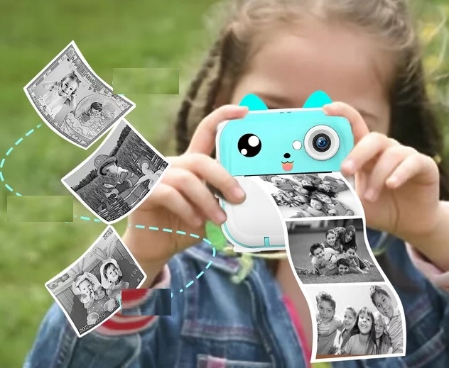 APARAT CYFROWY NATCHMIASTOWY Z DRUKARKĄ DLA DZIECI GRY ROLKI N