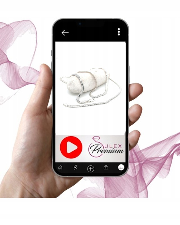 Owalna Żmijka Łańcuszek srebrny pr. 925 Snake Linka dla Niej 45 cm x 2,5 mm