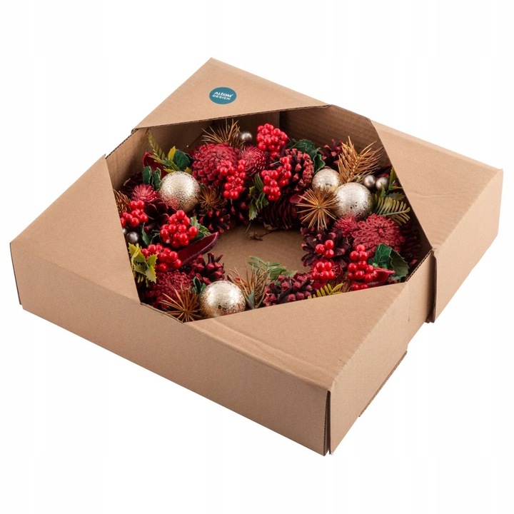 Wianek na drzwi świąteczny stroik wieniec Boże Narodzenie Altom Design 30cm