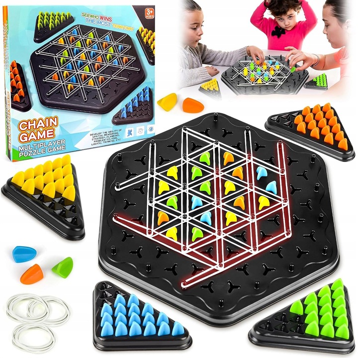 TRIGGLE BOARD GAME CHAIN TRIANGLE CHESS GAME, DESKTOP INTERACTIVE GAME 3D