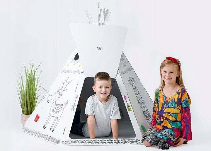 Kartonowy Namiot Tipi do malowania i samodzielnego złożenia Tektorado