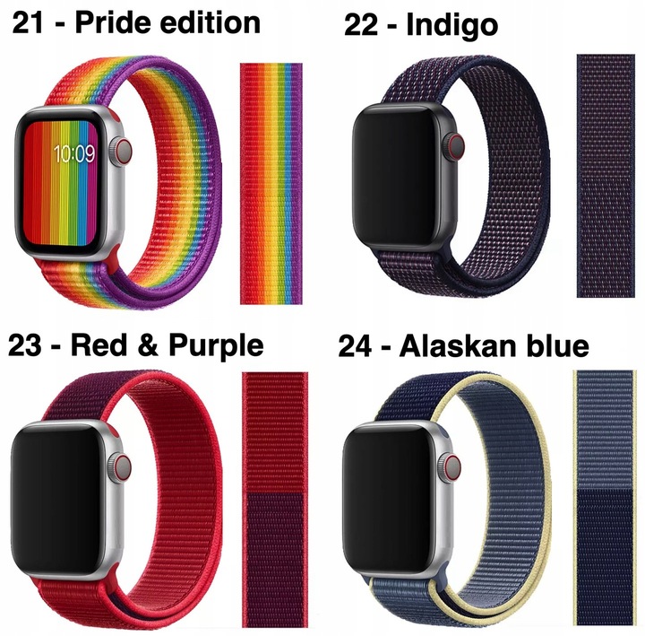 PASEK DO APPLE WATCH 2 3 4 5 6 7 8 9 SE ULTRA 2 38/40/41/42/44/45/49mm Rzep