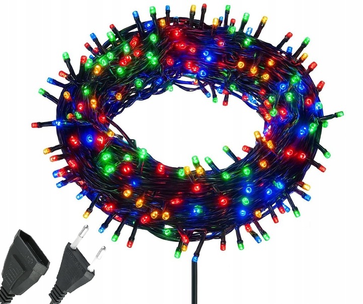 LAMPKI CHOINKOWE 500 LED MULTIKOLOR ŚWIĄTECZNE WEWNĘTRZNE ZEWNĘTRZNE
