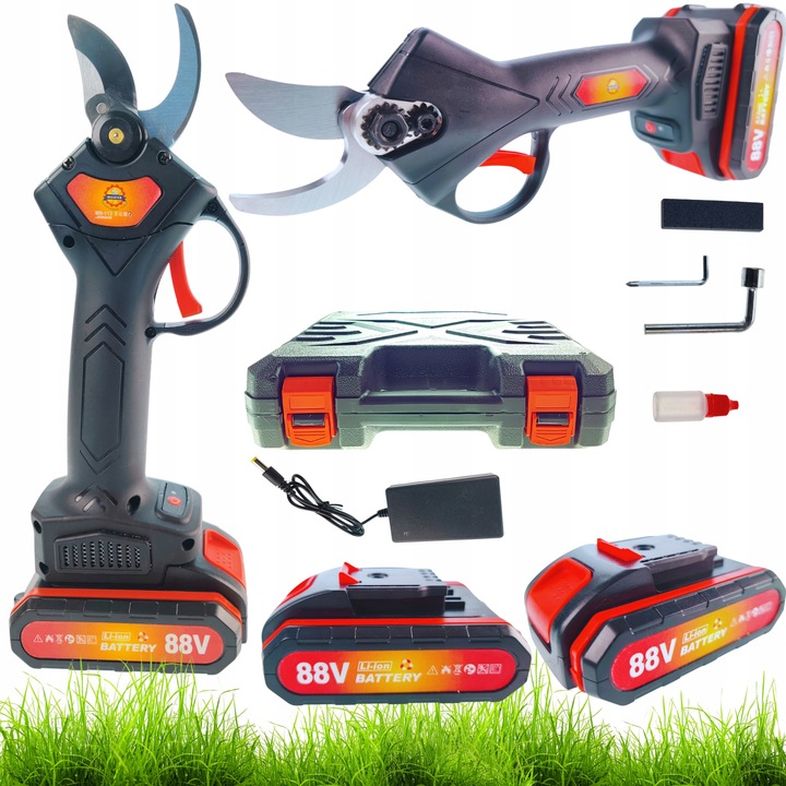 Sekator Nożyce Akumulatorowe Elektryczne Ogrodnicze 2 Baterie 21V Zestaw