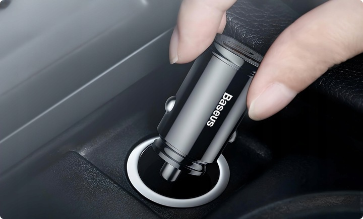 BASEUS MOCNA SZYBKA ŁADOWARKA SAMOCHODOWA USB USB-C TYP-C PD 30W QC 3.0 5A