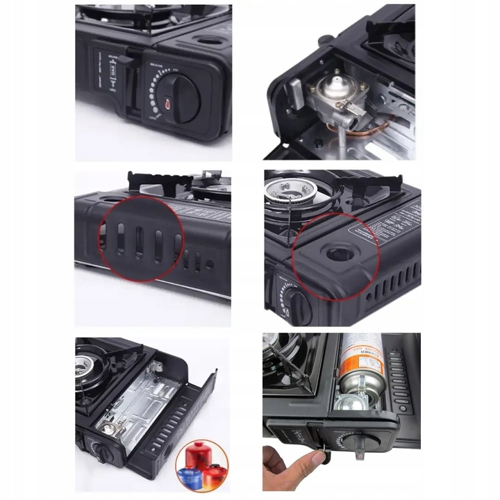 Kuchenka Turystyczna Gazowa Kuchenka Kempingowa Happy Home BDZ-155-A 2500W