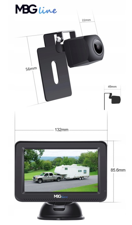 PROFESJONALNA KAMERA COFANIA BUS VAN 5'' AHD IPS