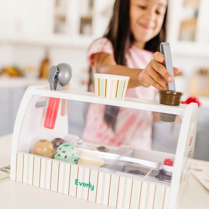 MELISSA & DOUG LODZIARNIA SKLEPIK KRAMIK Z LODAMI ZABAWKA DREWNIANA DZIECKA