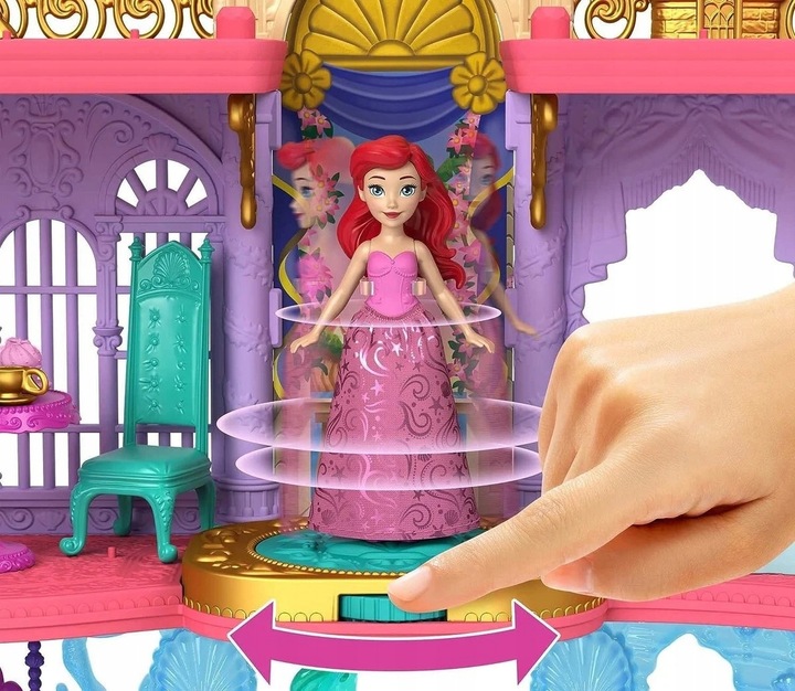 DISNEY PRINCESS ZAMEK ARIELKI PIĘTROWY PAŁAC LALKA SYRENKA HLW95