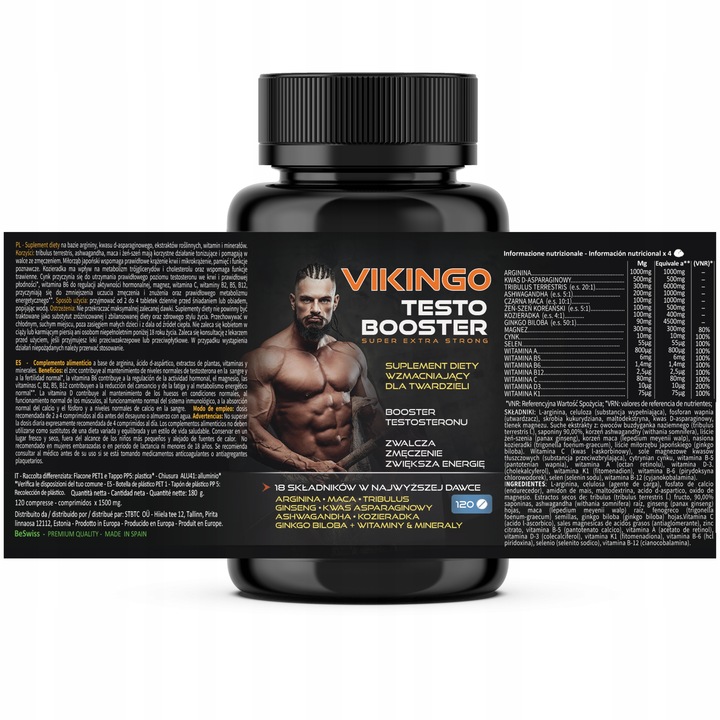 Testosteron Tabletki Booster Testosteronu Ashwagandha Arginina Tribulus DAA