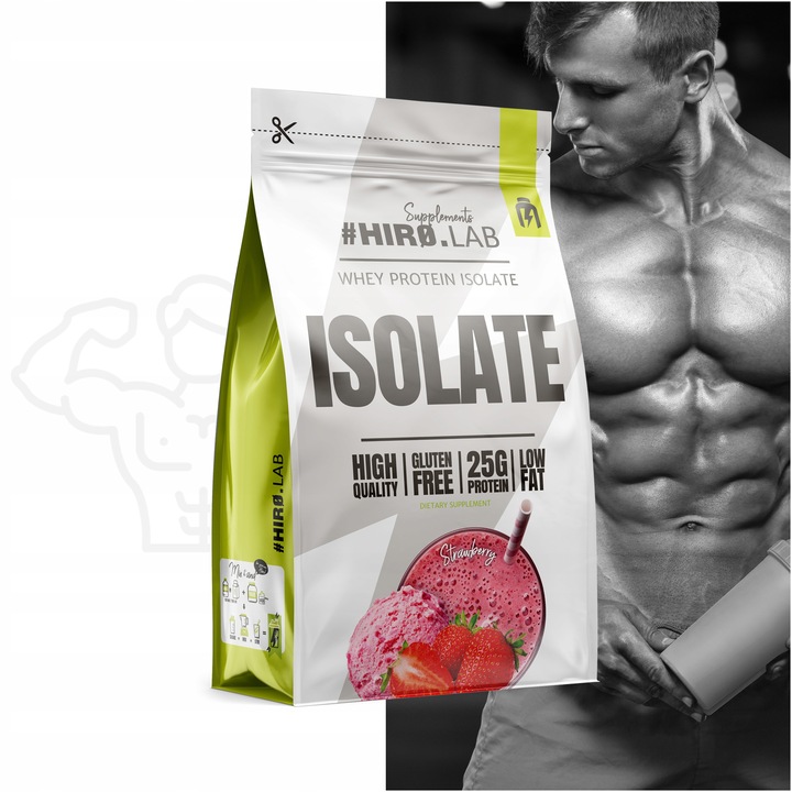 Izolat Białka BIAŁKO 700 g WPI ISO Whey Protein Isolate Truskawka HIRO