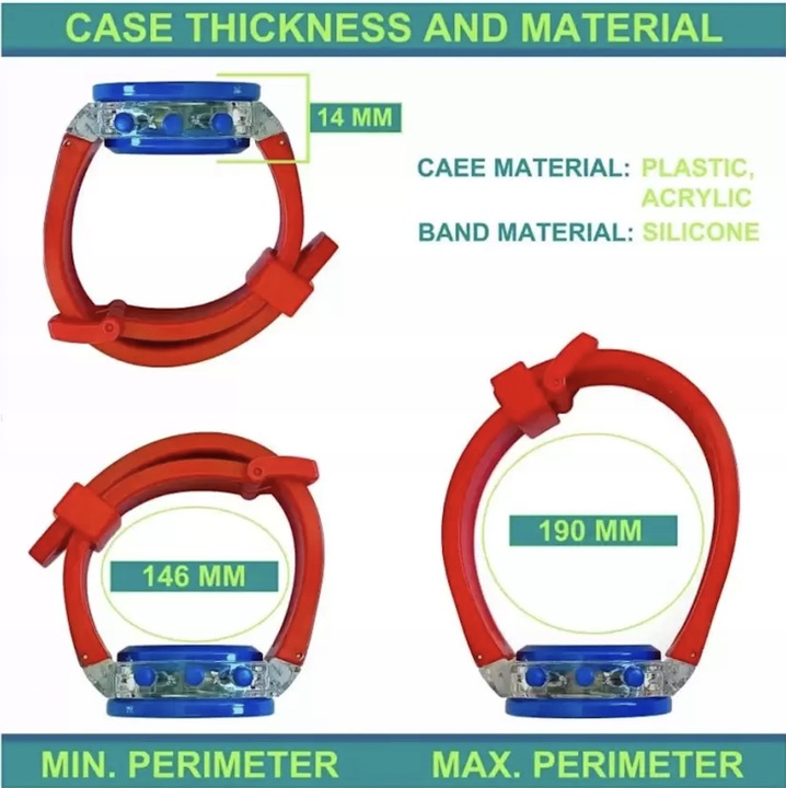 zegarek dziecięcy SPIDERMAN dla chłopca dzieci LED świecący elektroniczny