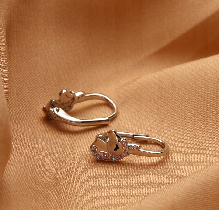 Kolczyki srebrne jednorożce dla dziewczynki dla dzieci angielskie srebro