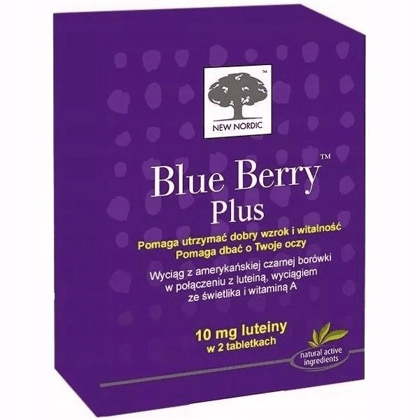 Blue Berry Plus 120 tabletek NEW NORDIC oczy wzrok