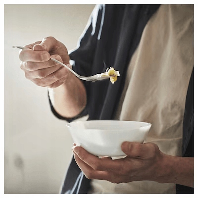 ZESTAW MISECZEK OFTAST 15 cm komplet 12 szt białe szkło hartowane