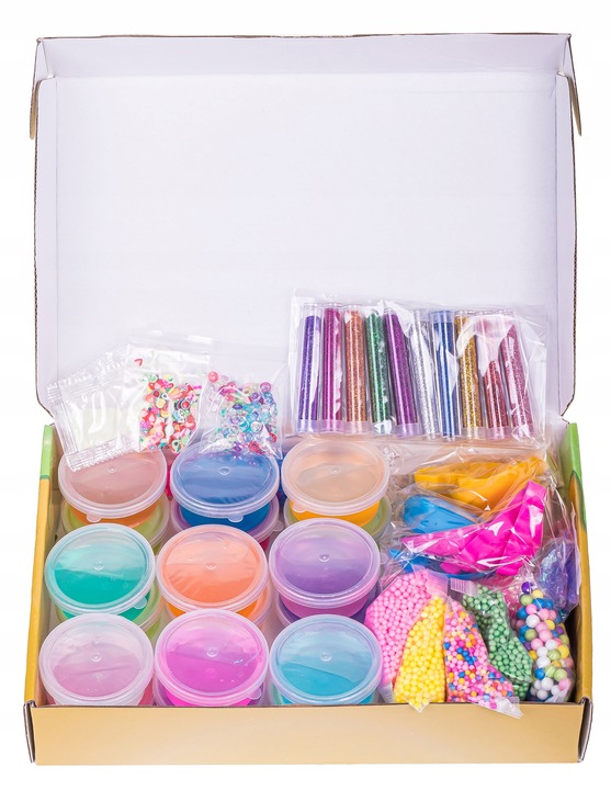 ZESTAW DO ROBIENIA SLIME FABRYKA LABORATORIUM XXL SLIME BOX GLUT JUMBO