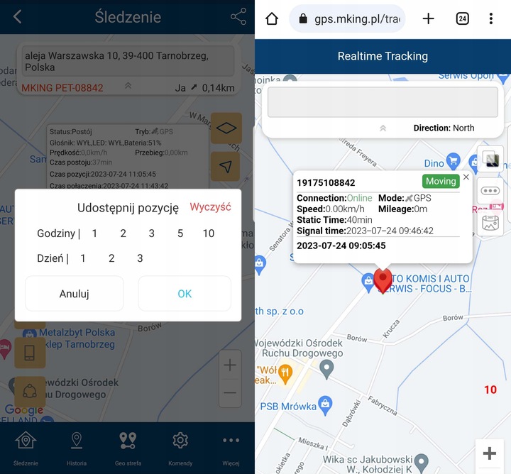 LOKALIZATOR GPS BEZ ABONAMENTU APLIKACJA ŚLEDZENIE POJAZDU ODCIĘCIE ZAPŁONU