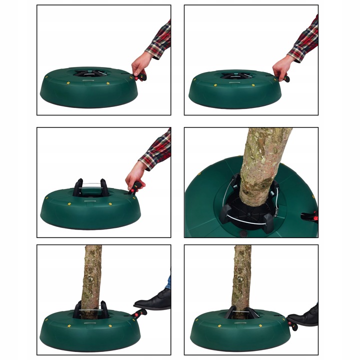 STOJAK CHOINKOWY SAMOZACISKOWY PODSTAWKA NA ŻYWĄ CHOINKĘ, WYSOKOŚĆ DO 4,5 M