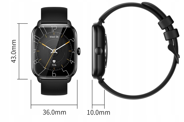 SMARTWATCH ZEGAREK DAMSKI ROZMOWY MENU PL PULS SPORT 2 PASKI SMART WATCH