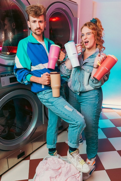 Kubek termiczny ze słomką Kambukka RIO 950 ml – Bubblegum Mint, BPA Free