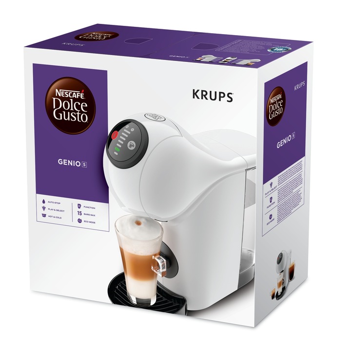 Ekspres kapsułkowy Krups KP243110 Dolce Gusto Genio S 15bar biały