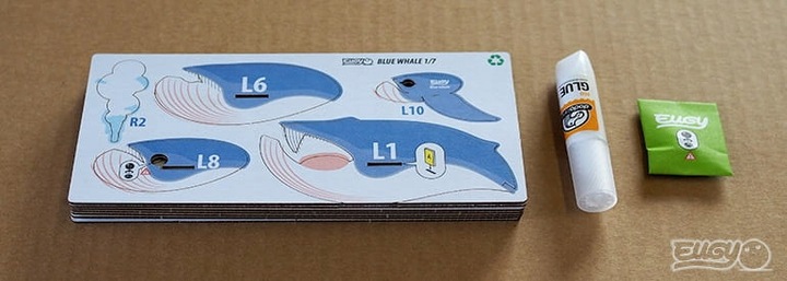 Wieloryb Płetwal Błękitny Eugy. Eko Układanka 3D