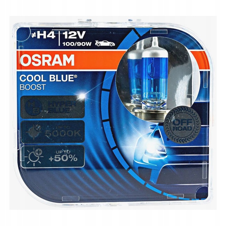 Osram Żarówki Cool Blue Boost Hyper H4 5000K +50%