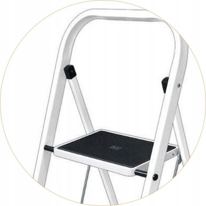 DRABINA SKŁADANA BIAŁA WĄSKA 3STOPNIOWA 150kg ATEST CERTYFIKAT EU ePlatinum