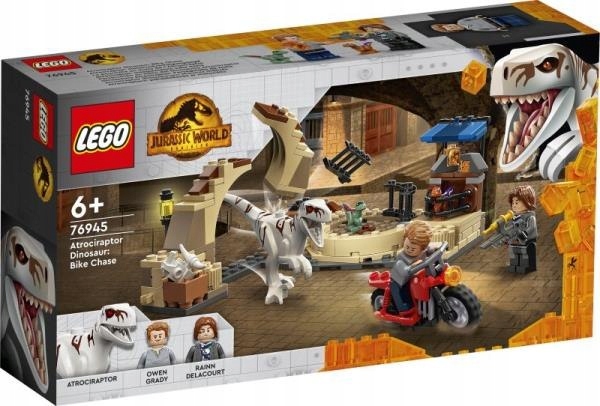 LEGO JURASSIC WORLD 76945 ATROCIRAPTOR: POŚCIG – ZESTAW AKCJI Z DINOZAUREM