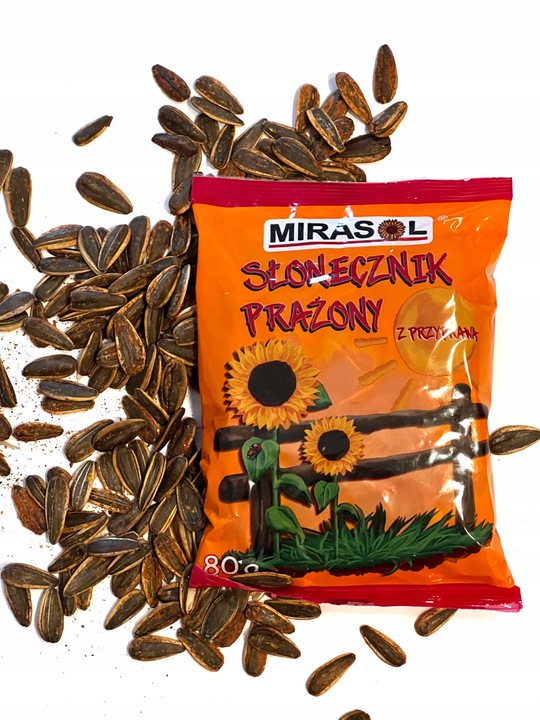 SŁONECZNIK PRAŻONY TURECKI MIRASOL 80G Z PRZYPRAWAMI 13 SZTUK