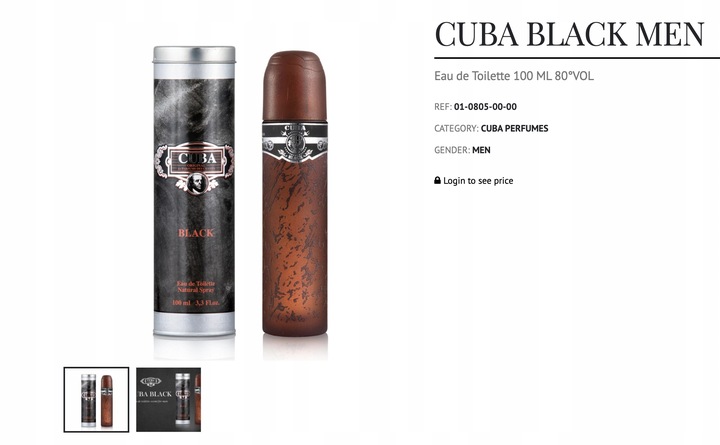 CUBA EDT MEN BLACK 100ML