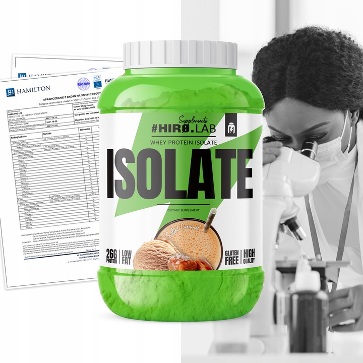 Izolat Białka BIAŁKO 1800 g wpi iso Whey Protein Isolate SŁONY KARMEL HIRO