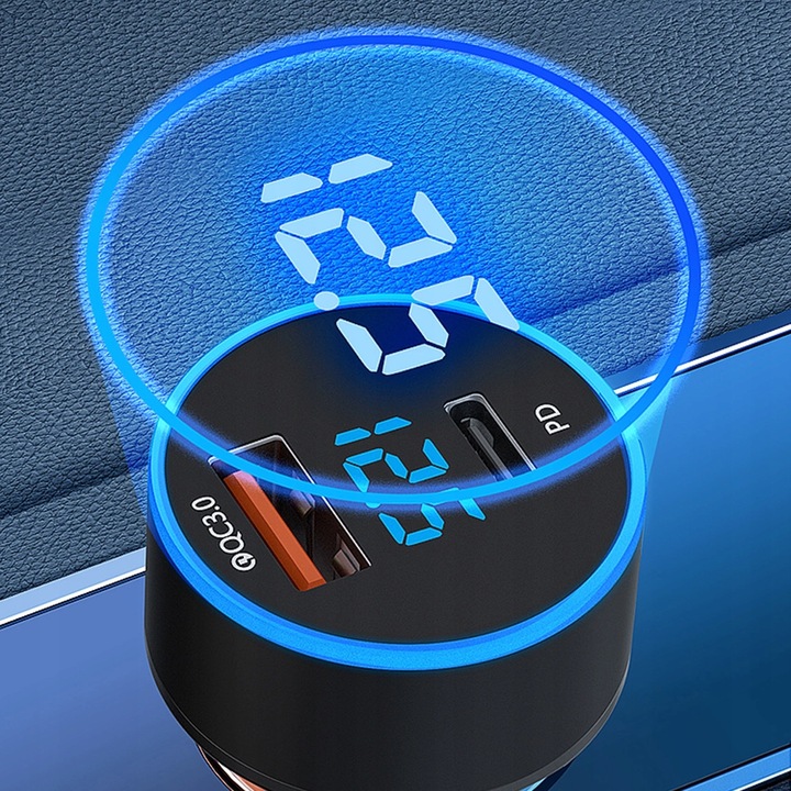 WOZINSKY ŁADOWARKA SAMOCHODOWA USB-A USB-C DWA PORTY UNIWERSALNA MOCNA 36W