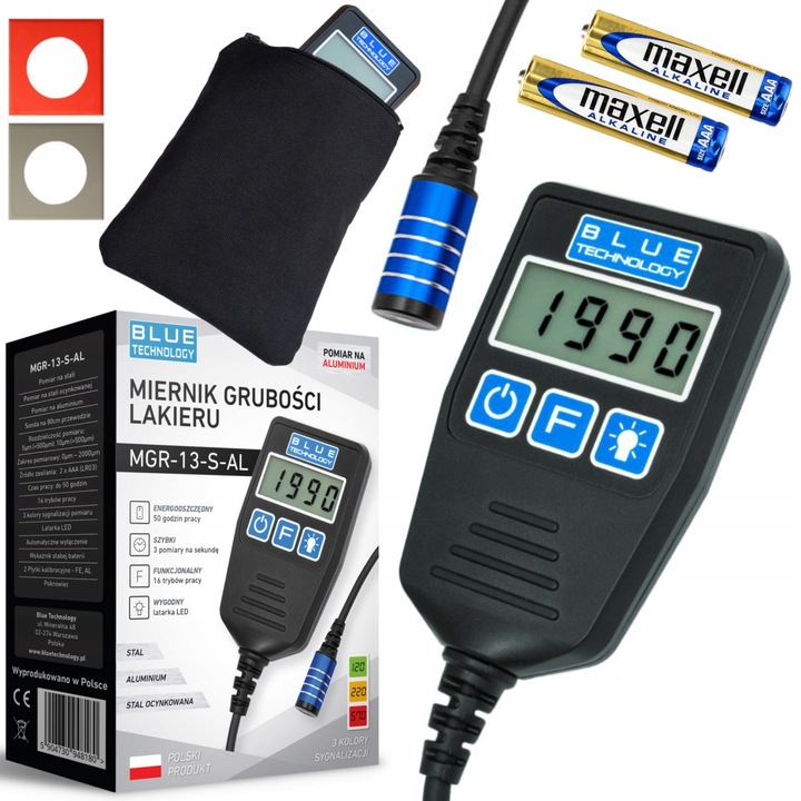 MIERNIK GRUBOŚCI LAKIERU czujnik tester MGR13-S-AL