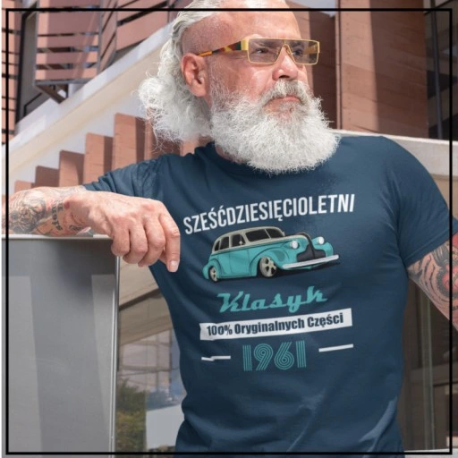 PREZENT NA 30 40 50 60 70 URODZINY DLA TATY FACETA MĘSKA KOSZULKA KLASYK