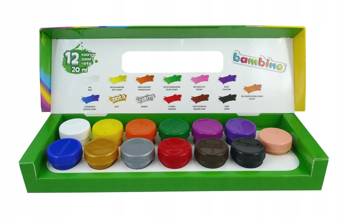 BAMBINO FARBY PLAKATOWE 12 KOL + 1 20 ML