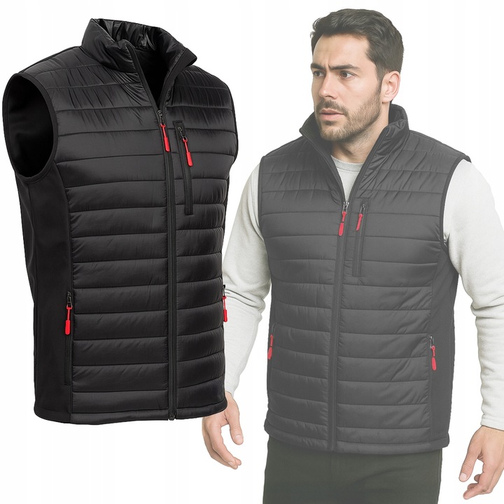 BEZRĘKAWNIK ROBOCZY męski Kamizelka Ocieplana BHP SOFTSHELL RIPSTOP STRETCH