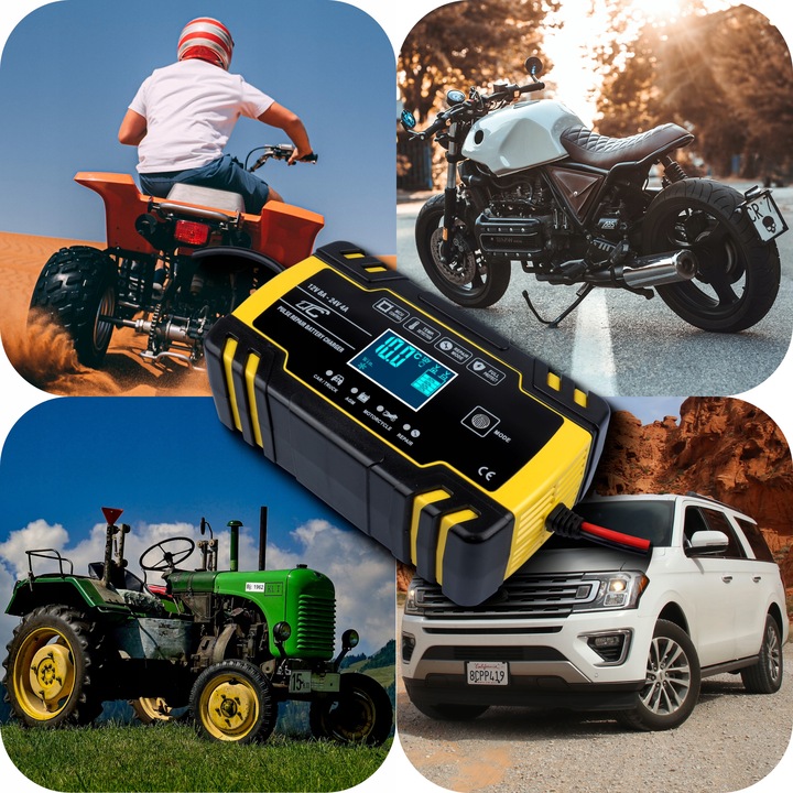 PROSTOWNIK ŁADOWARKA AUTOMATYCZNY INTELIGENTNY LCD 24V 12V 8A