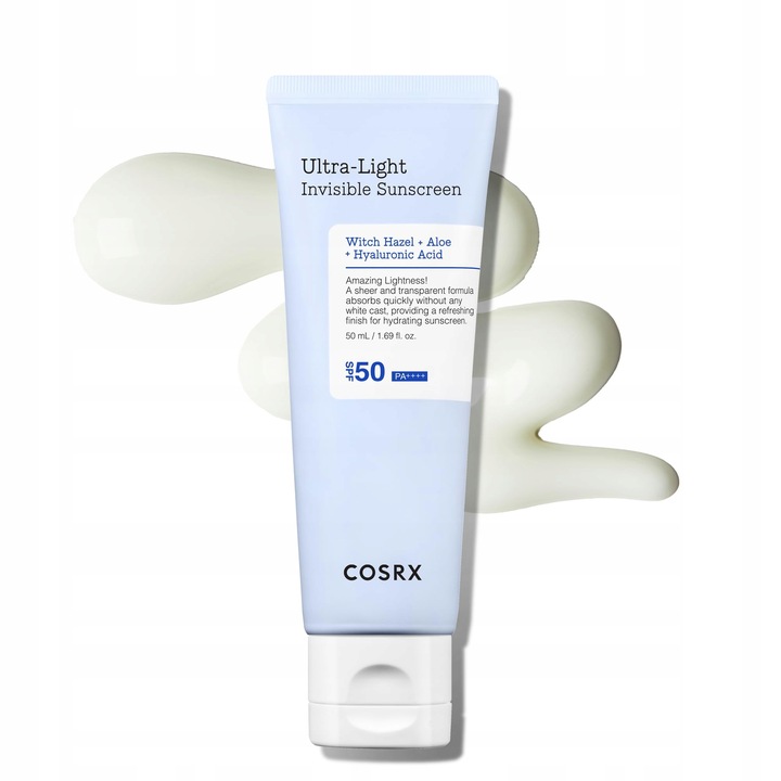 COSRX ULTRA LIGHT LEKKI KREM NAWILŻAJĄCY Z FILTREM SPF50+ PA++++