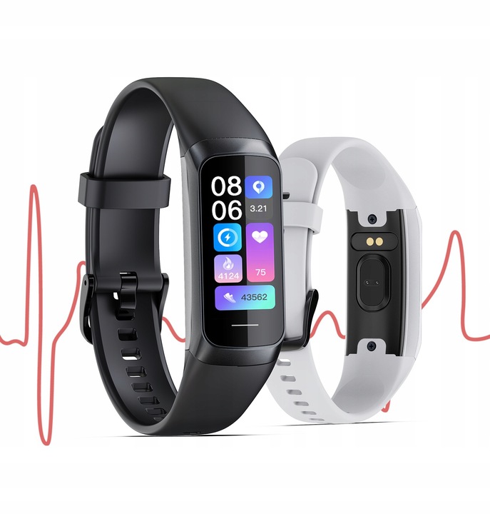 SMARTWATCH SMARTBAND AMOLED CIŚNIENIE POŁĄCZENIA ROZMOWY SZKŁO MENU POLSKIE