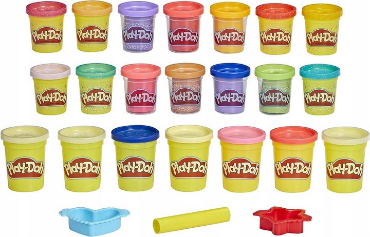 HASBRO PLAY DOH CIASTOLINA DUŻY ZESTAW 21 TUB 1,5 kg ciastoliny + akcesoria