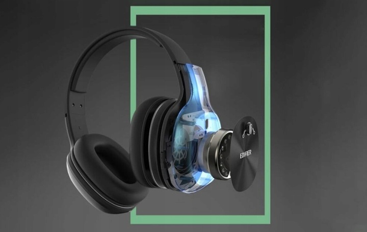 CZARNE SŁUCHAWKI Nauszne Bezprzewodowe EDIFIER W800BT PLUS APTX Bluetooth